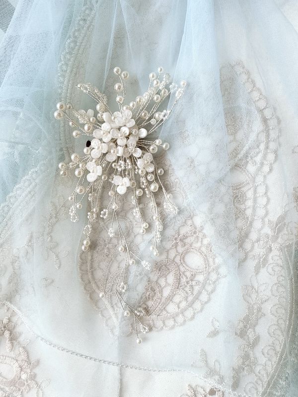 新娘頭飾樹酯散花髮夾 