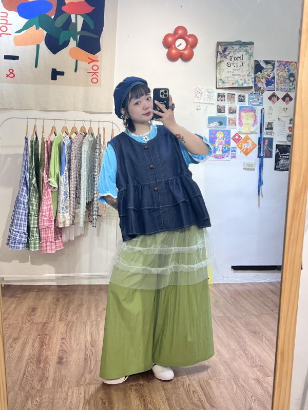 A03 仙氣飄飄腰簾寬褲 