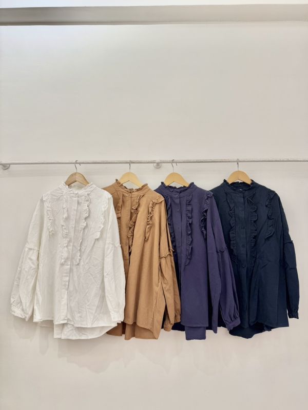 氣質少女荷葉上衣 