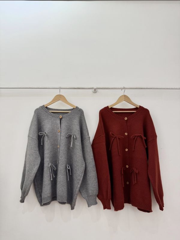 蝴蝶結氣質毛衣 