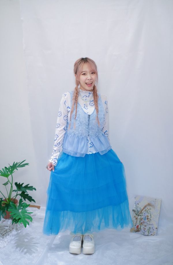 六色蛋糕飄飄紗裙 