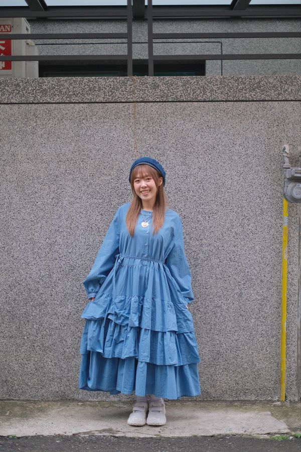 B02 附綁帶蛋糕洋裝 