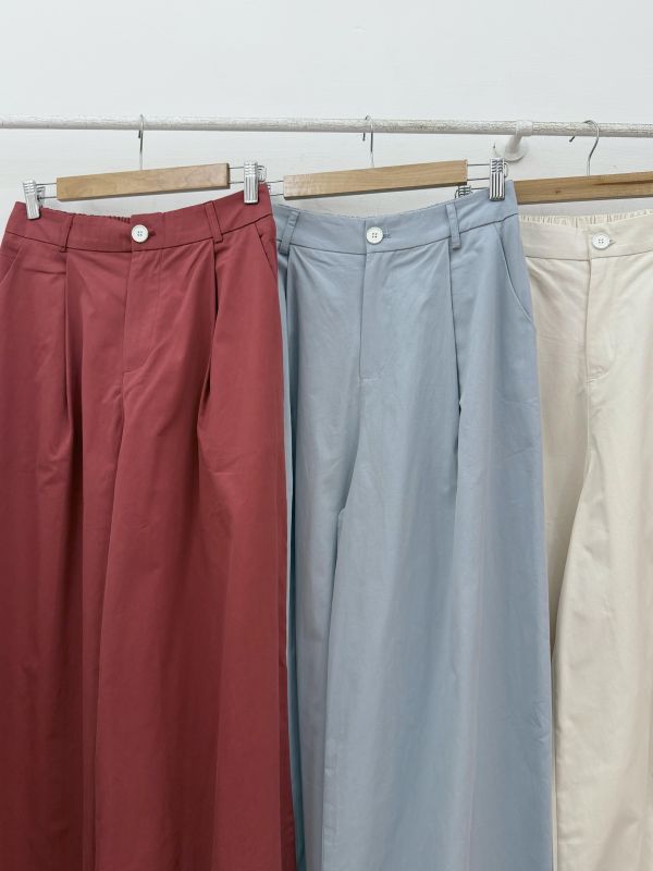 彩色拼盤荷葉褲 