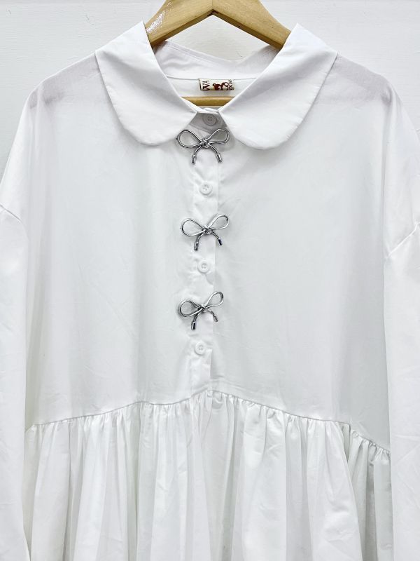 B08 卡哇伊蝴蝶結五分上衣 