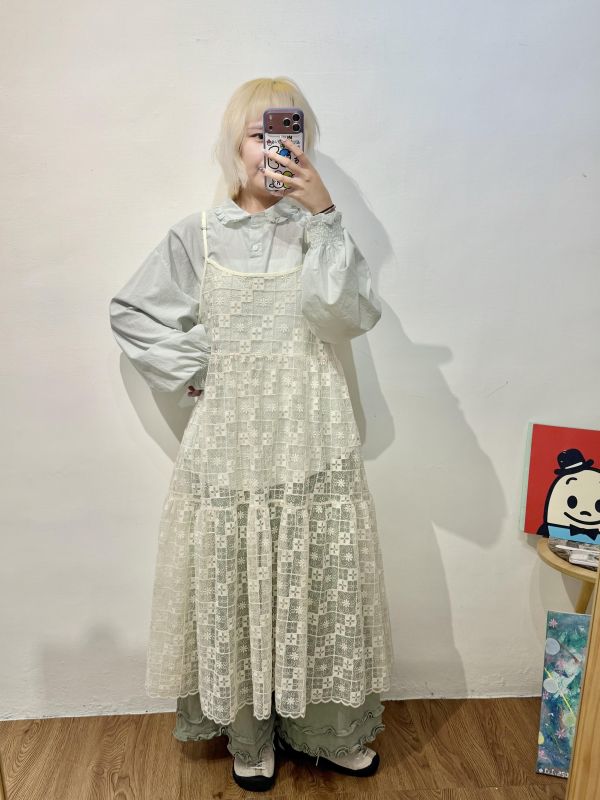 小荷葉領棉麻上衣 