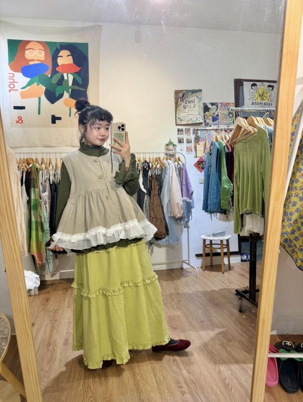 磨毛玫瑰花背心 