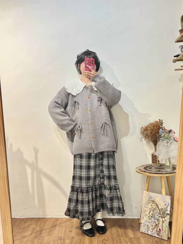 A17公主風格紋裙 