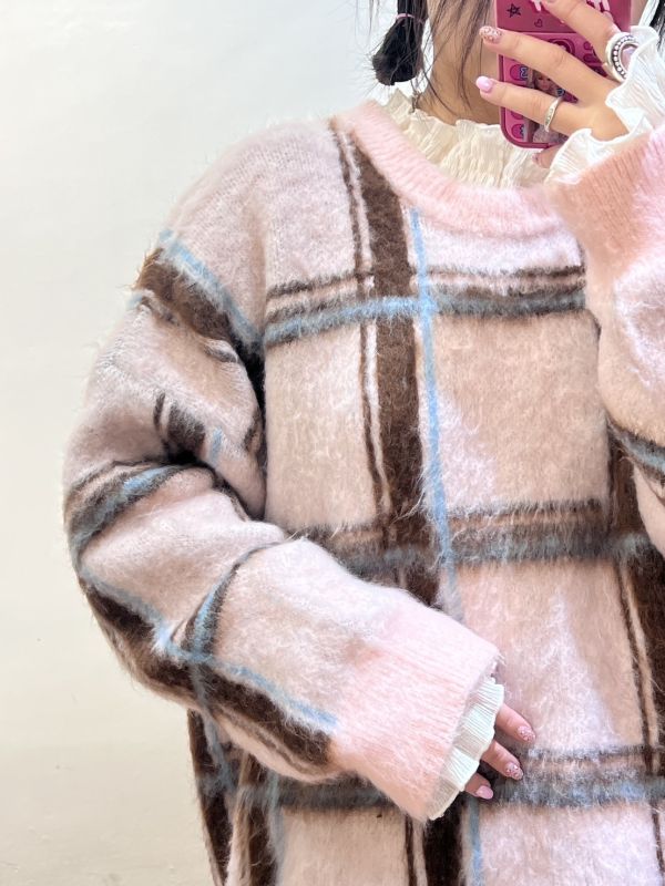 粉嫩系少女毛衣 