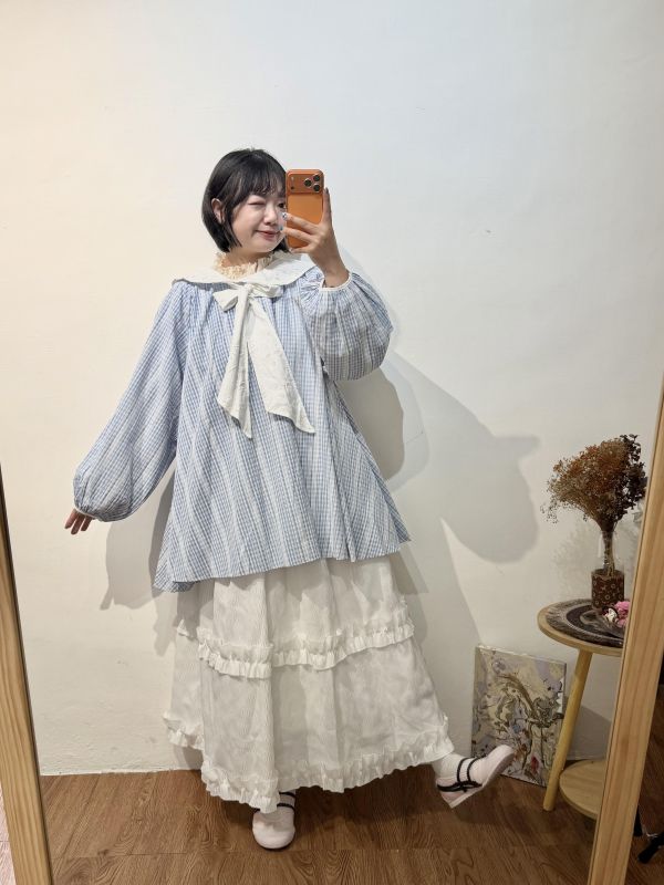 B03壓痕荷葉蛋糕裙 