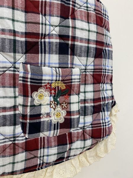 兩色 | 厚棉保暖刺繡背心 