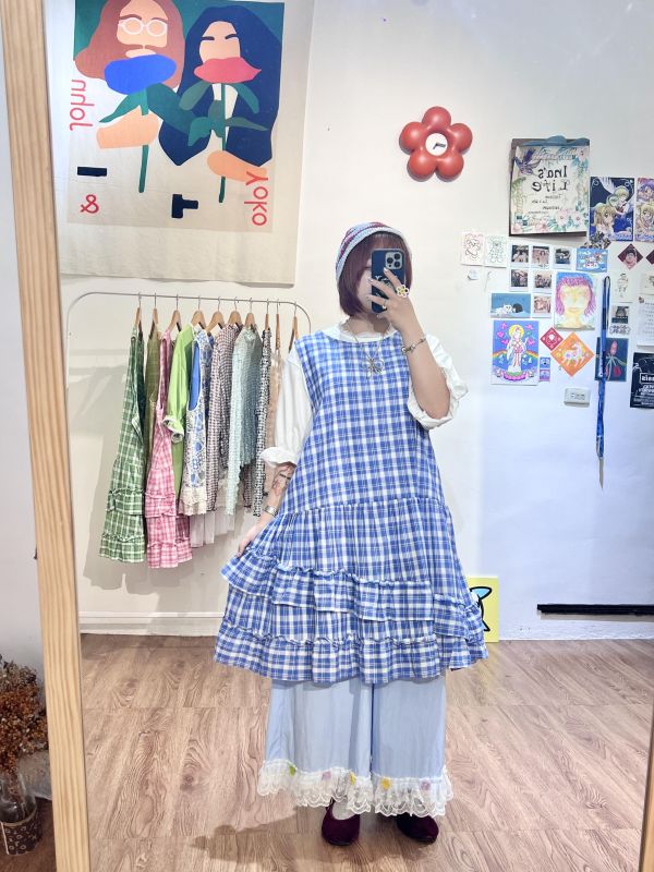 A06 彩虹公主格紋背心 