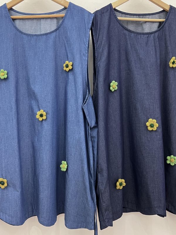 A09 小向日葵牛仔背心 