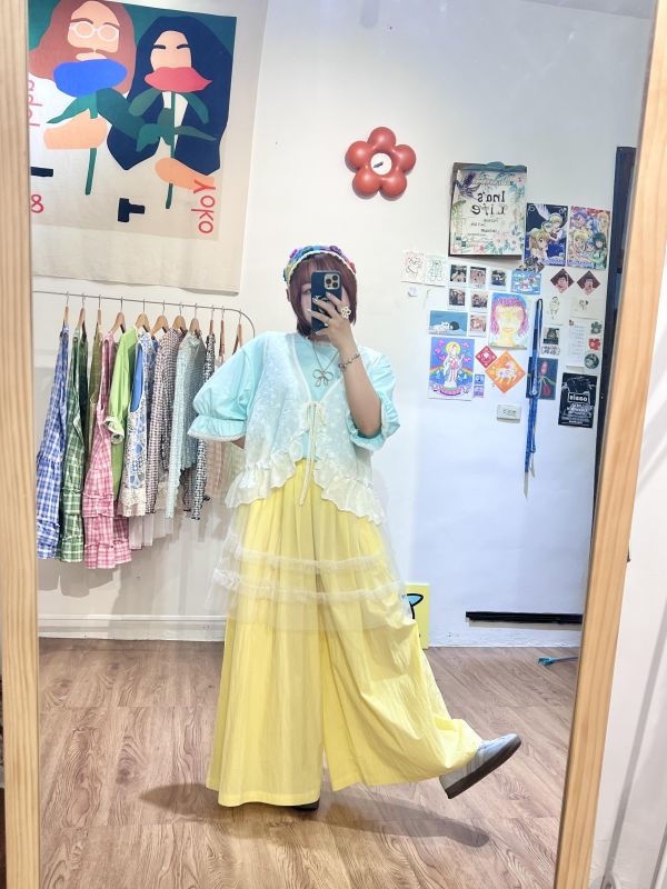 A03 仙氣飄飄腰簾寬褲 