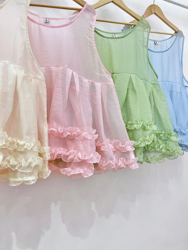 精靈仙子荷葉背心 