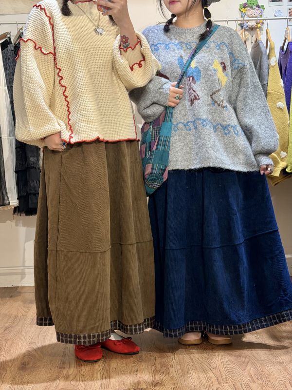 A09暖呼呼加絨長裙 