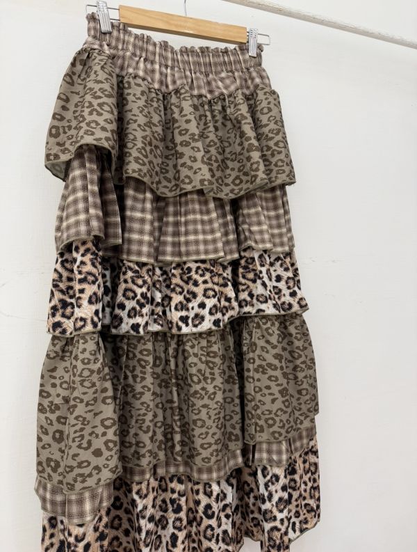 豹紋蛋糕裙 