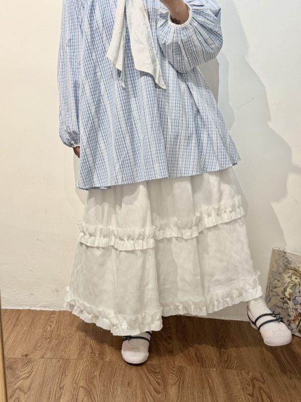 B03壓痕荷葉蛋糕裙 