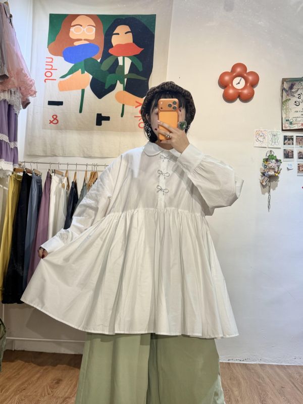 B08 卡哇伊蝴蝶結五分上衣 