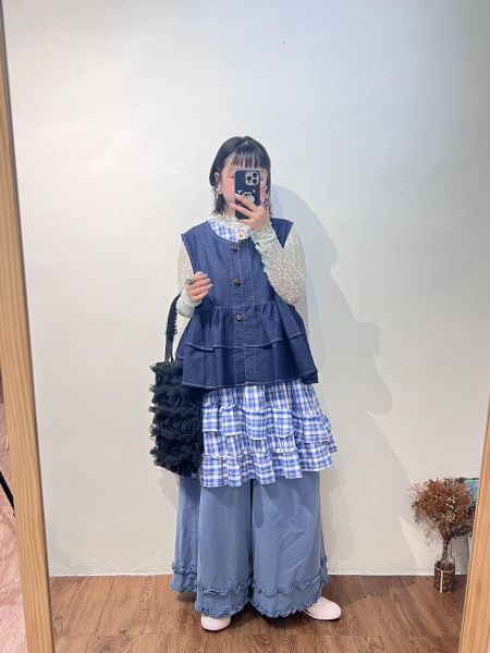 A06 彩虹公主格紋背心 