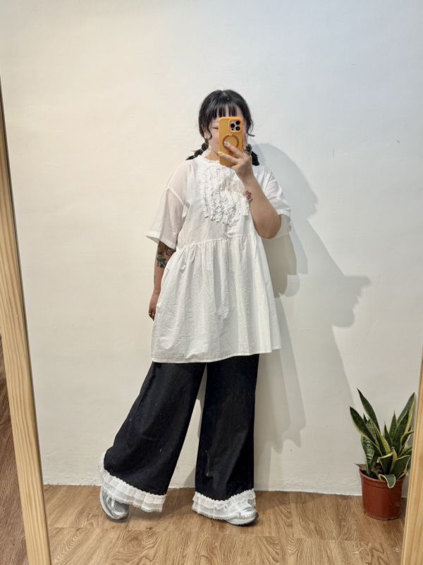 蕾絲牛仔褲 