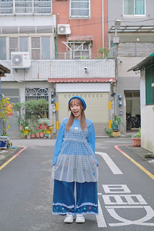 B25青春格紋紗背心 