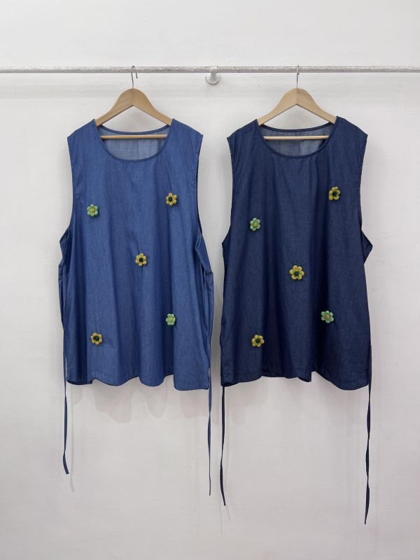 A09 小向日葵牛仔背心 