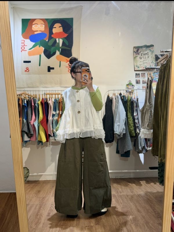 磨毛玫瑰花背心 