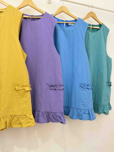 衍縫糖果荷葉背心 