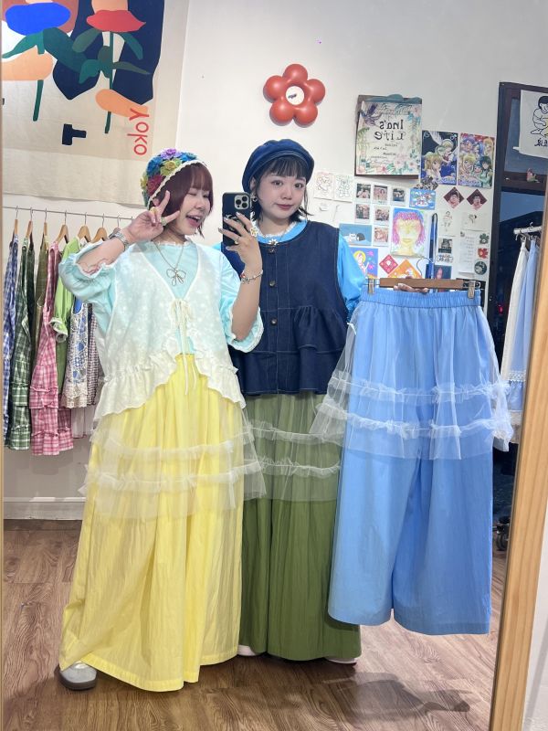 A03 仙氣飄飄腰簾寬褲 