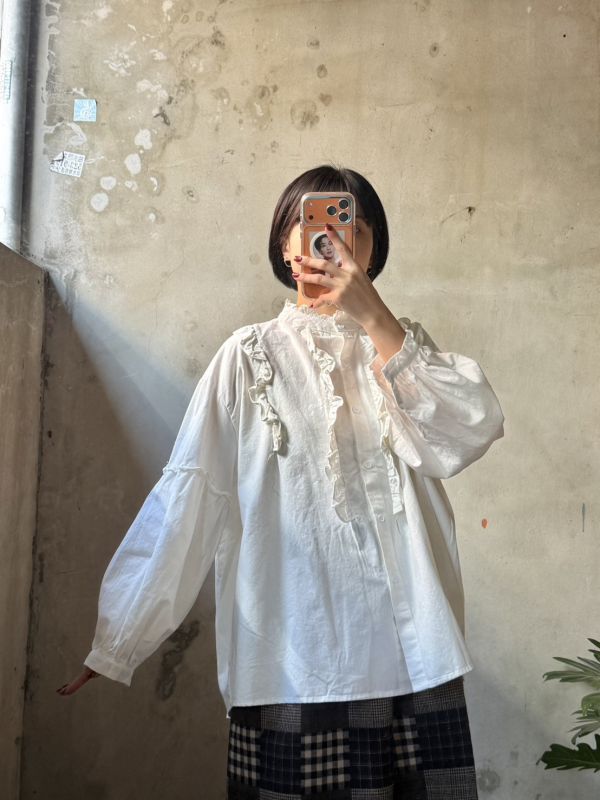 氣質少女荷葉上衣 