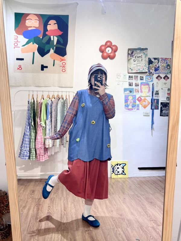 A09 小向日葵牛仔背心 