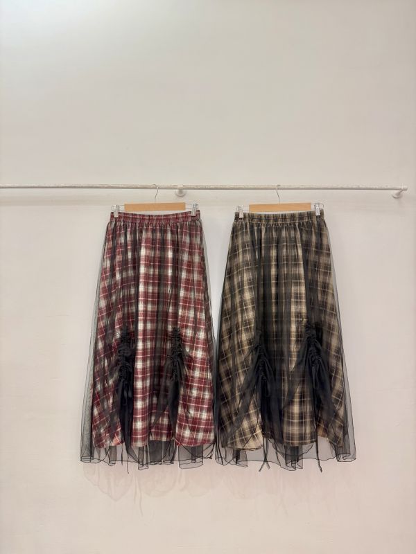 A14甜酷風抽繩裙 