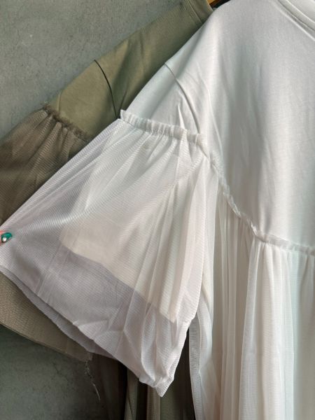 設計拼紗七分洋裝 