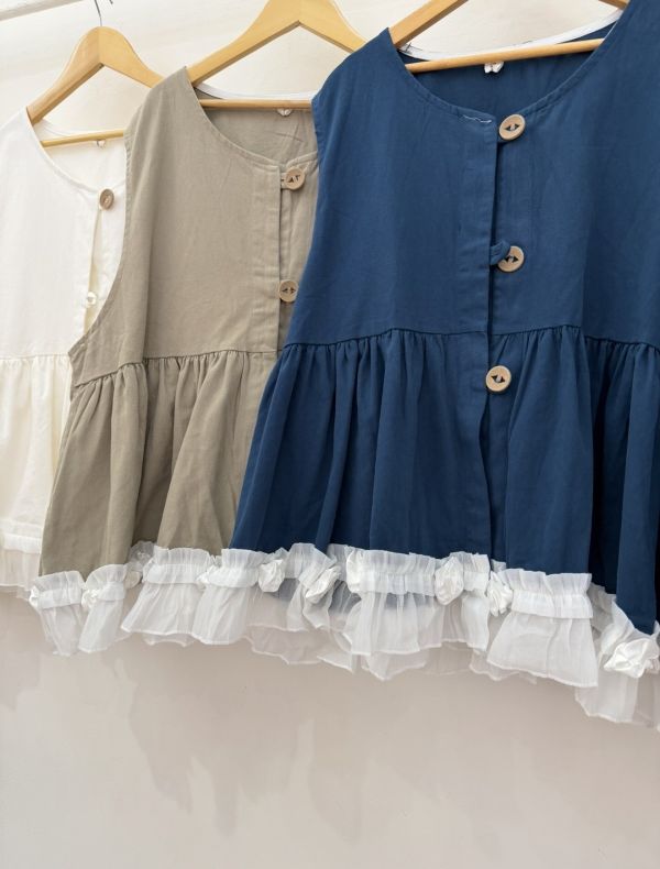 磨毛玫瑰花背心 