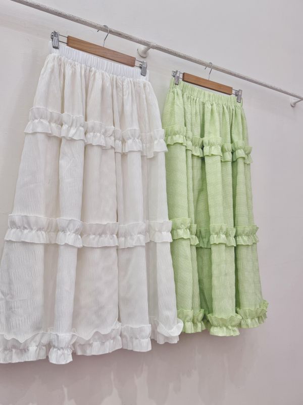 B03壓痕荷葉蛋糕裙 