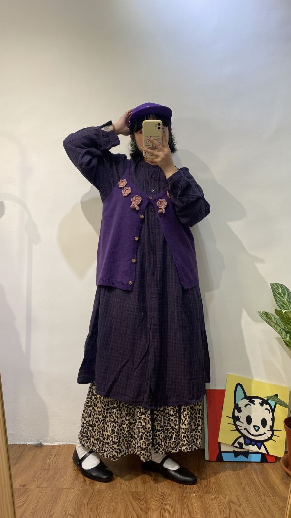 立體花花背心 