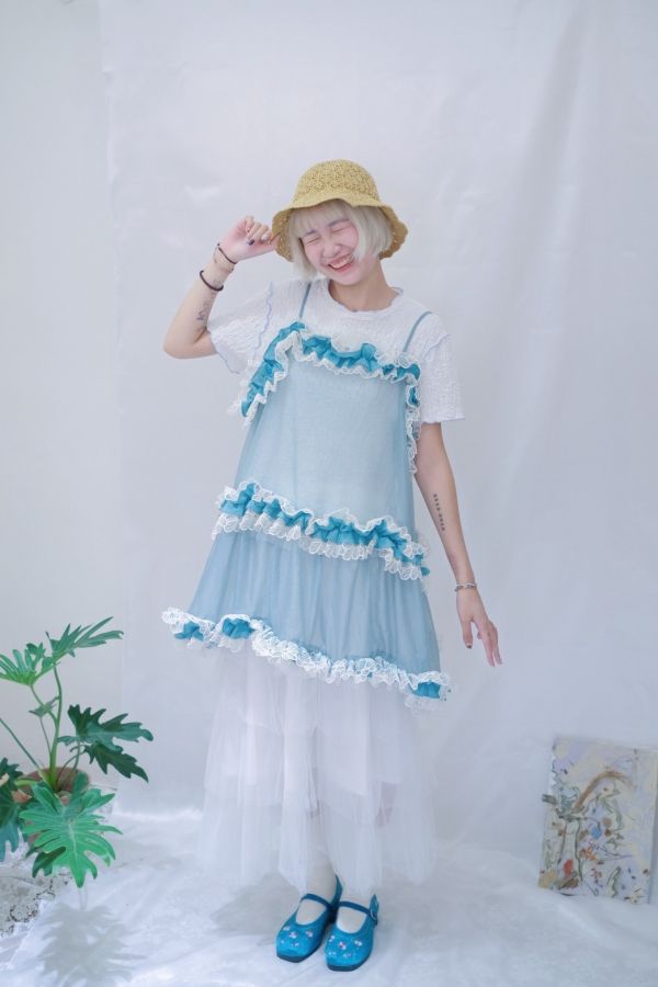 六色蛋糕飄飄紗裙 