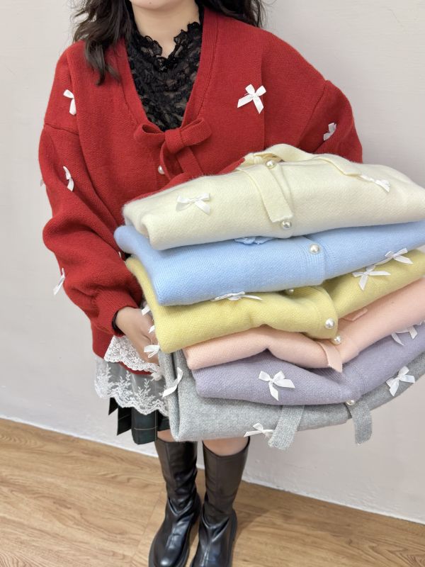 仙女下凡蝴蝶結毛衣 