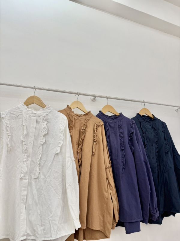 氣質少女荷葉上衣 