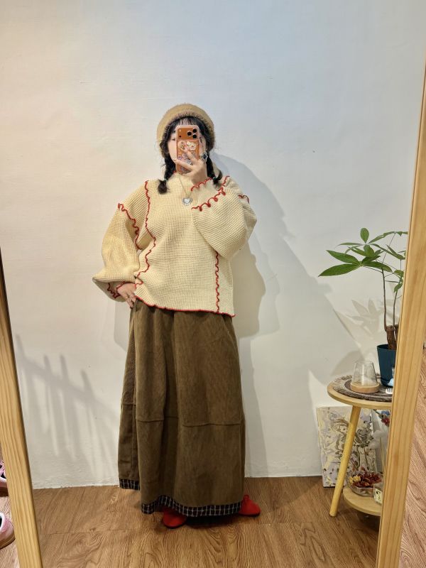 A09暖呼呼加絨長裙 