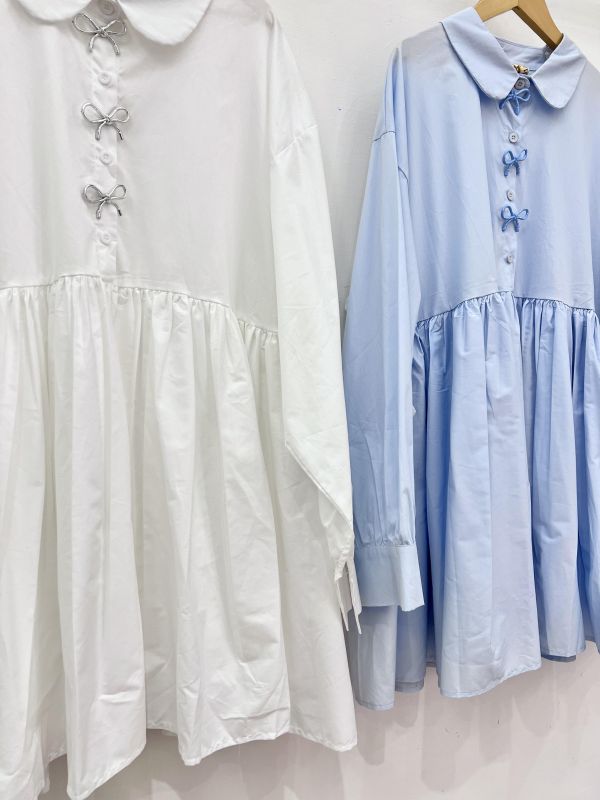 B08 卡哇伊蝴蝶結五分上衣 