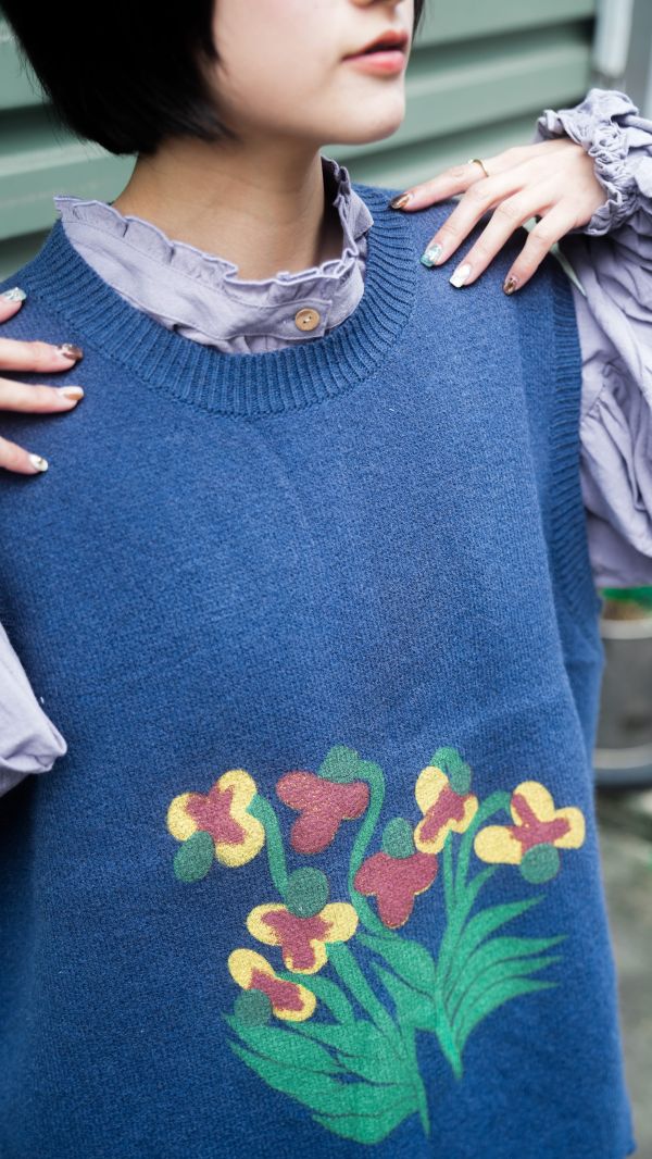 快樂花園毛背心 