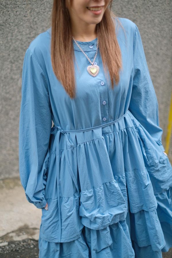 B02 附綁帶蛋糕洋裝 