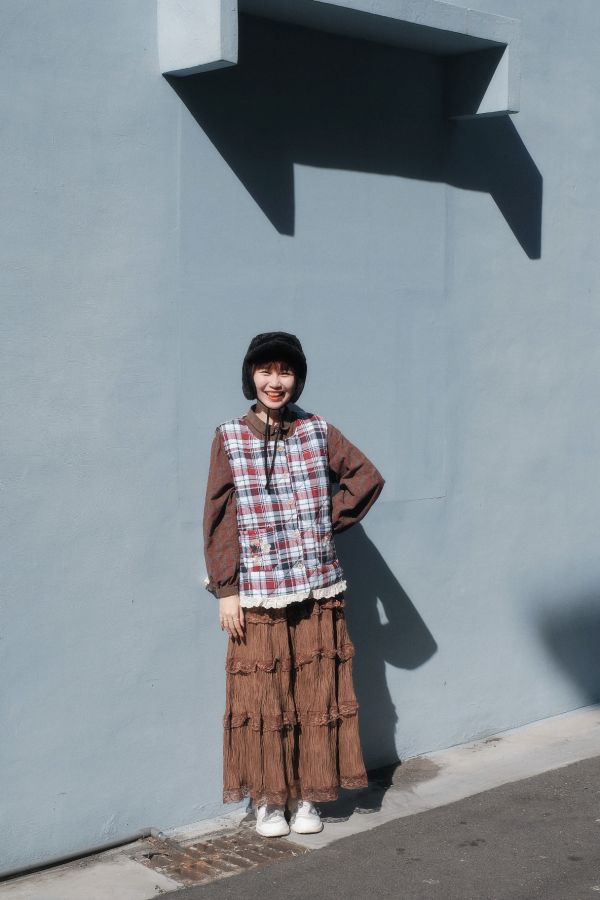 兩色 | 厚棉保暖刺繡背心 