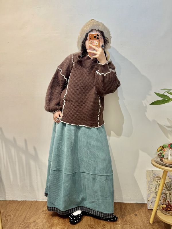 A09暖呼呼加絨長裙 