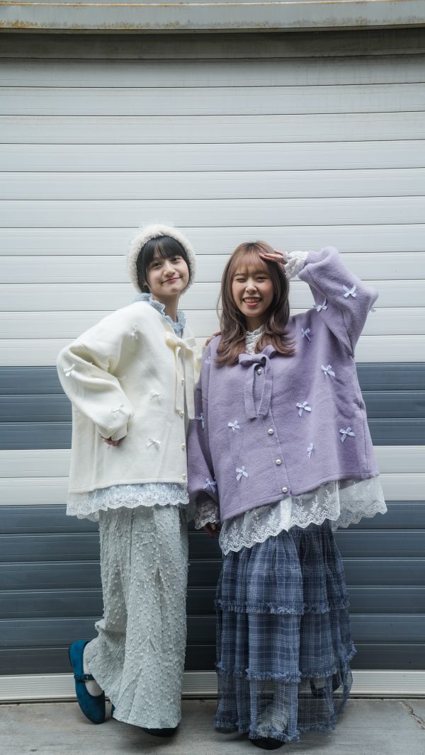 仙女下凡蝴蝶結毛衣 