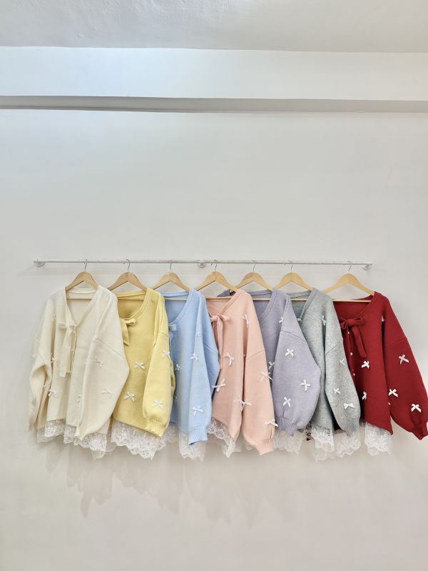 仙女下凡蝴蝶結毛衣 