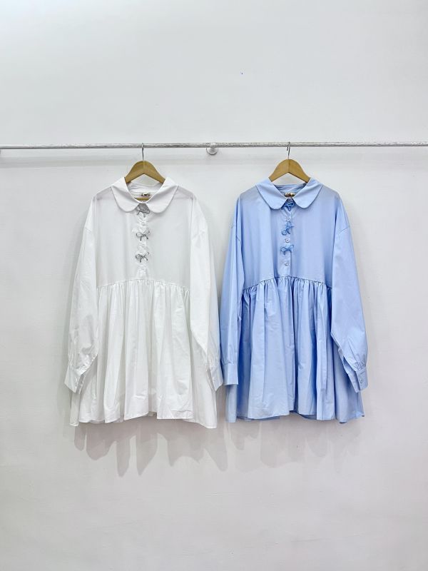 B08 卡哇伊蝴蝶結五分上衣 