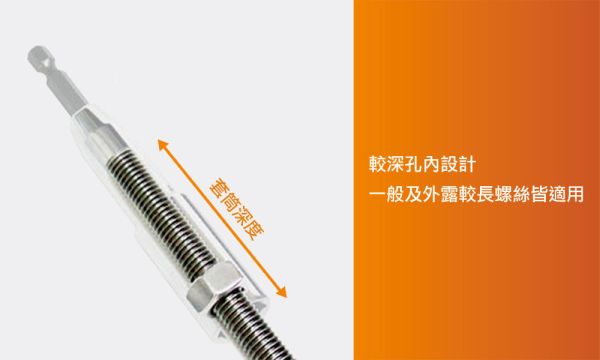 百利世 六角軸無磁深孔套筒 