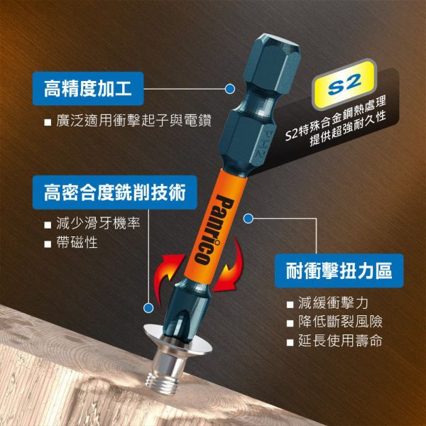 百利世 高扭力起子頭 100mm長 高張力起子頭 起子機電鑽專用 台灣製造 